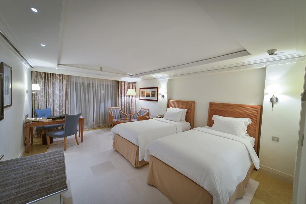 Chambre Twin à l'Hôtel Amphitrite