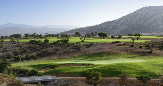 Le paysage du golf de Tazegzout.