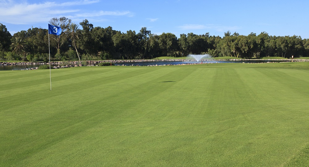 Le green du golf de l'Océan.